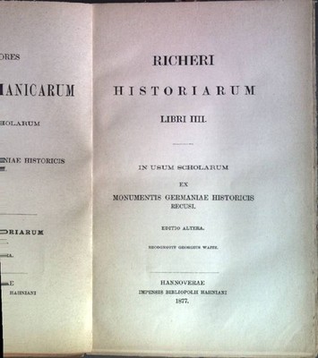 Richeri Historiarum Libri IIII.: In Usum Scholarum es Monumentis Germaniae Histr