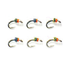 Mercury Top Secret Midge Olive Hot Spot Nymphs - Premium Trout Fly Fishing Flies