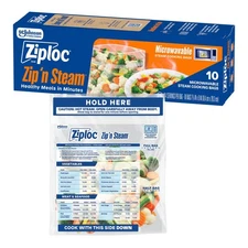 Zip 'n Steam Food Storage Cartons for Meal Prep