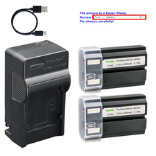 Kastar EN-EL1 Battery AC  USB-C Charger for Nikon Coolpix 4300 4800 5400 5700