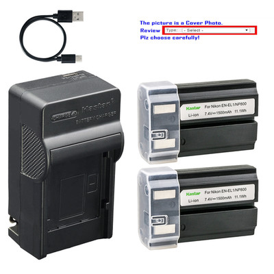 Kastar EN-EL1 Battery AC & USB-C Charger for Nikon Coolpix 4300 4800 5400 5700