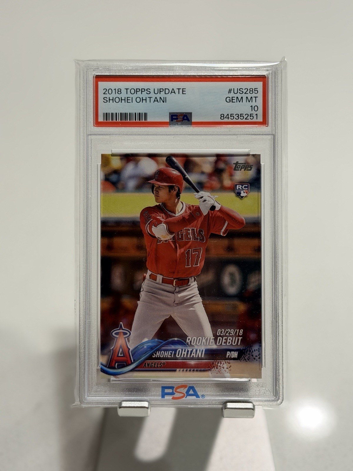 2018 Topps Chrome Update - Rookie Debut Shohei Ohtani #HMT32 (RC) DODGERS Psa 10