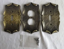Vtg Amerock Carriage House 2 switch plates 1 outlet cover 1950-70s Lot of 3 MC