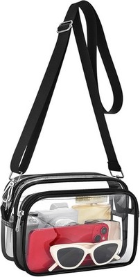  Clear Bag for Stadium Events Clear Messenger Bag Clear Purse for Concert and 
