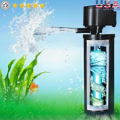 Aquarium UV Filter Lamp Membrane Bag Odor Control Water Purifier System New