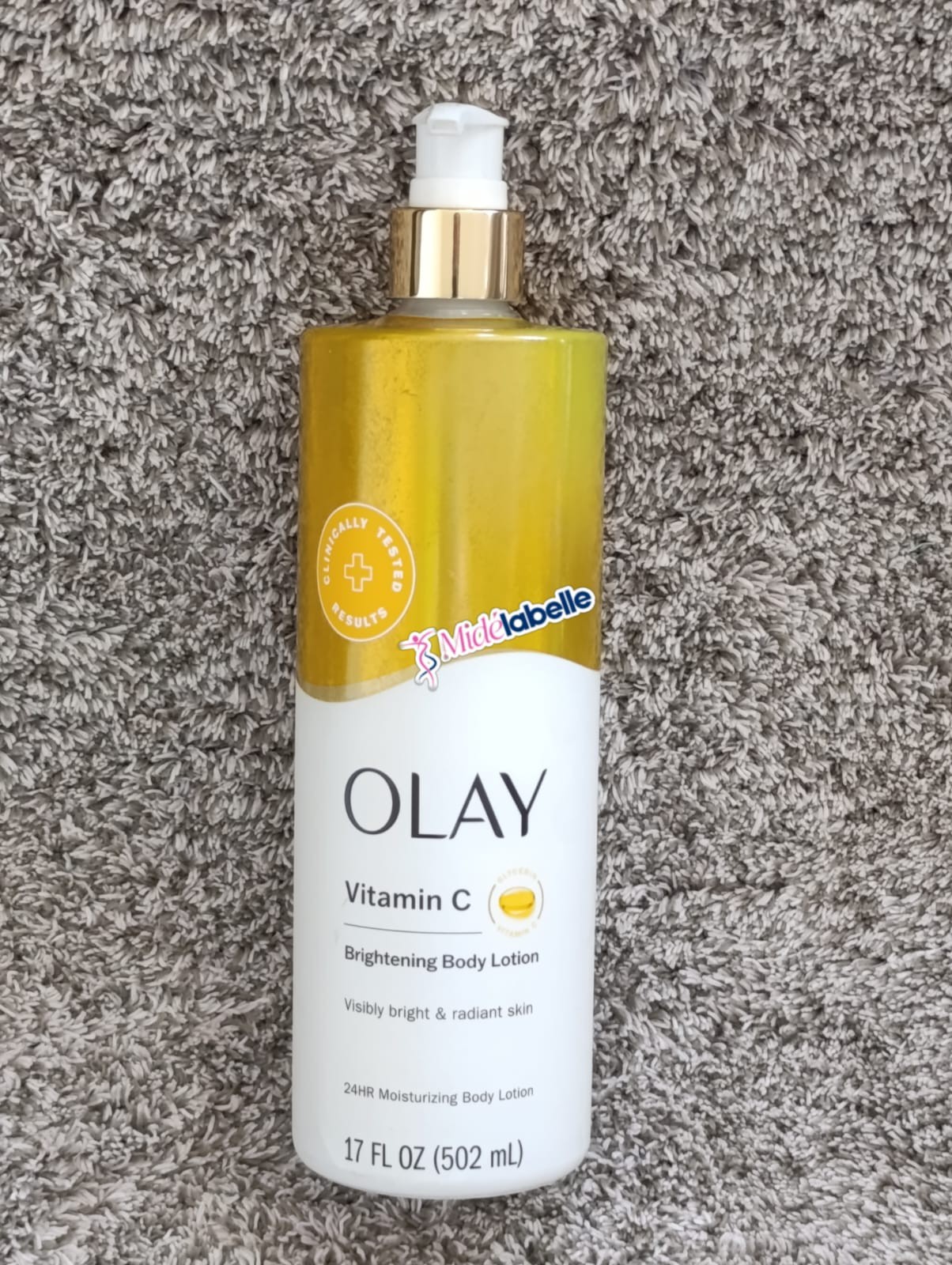 Lait hydratant Olay Vitamine C et Niacinamide anti-tache de 400ml