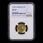 US 5 Cent Buffalo 1938D NGC MS-67