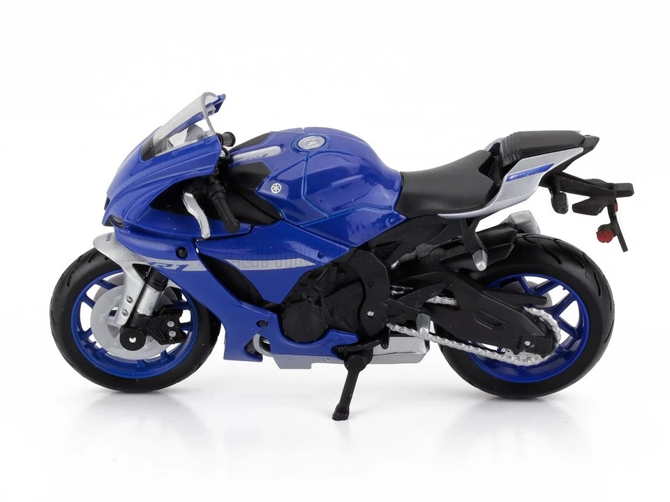 MODELLINO MOTO STATICO MAISTO YAMAHA YZF-R1 2021 BLU MODELLISMO SCALA 1/18 - Immagine 3 di 4