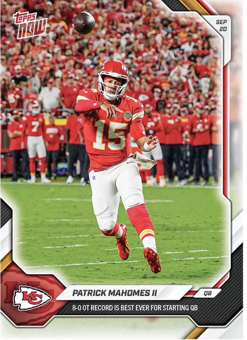 Patrick Mahomes II - 2026-27 NFL Topps NOW® - Card 26 Presale Kansas City Chiefs