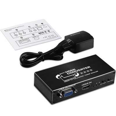 New HDMI to RGB Converter 1080P HDMI to YPbPr VGA Scaler Converter With Audio