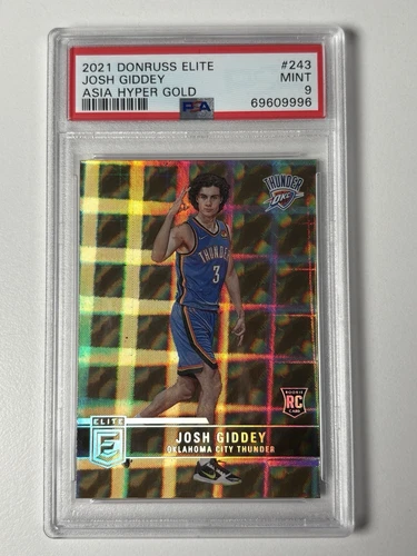 2021-22 PANINI Donruss Elite Asia Hyper Gold #243 Josh Giddey GEM MT 9 PSA