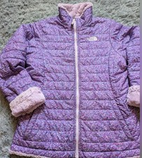 The North Face Girls' Full Zip Reversible Coat Purple, Size XL 18