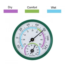 Analog Indoor/Outdoor Thermometer Hygrometer Temperature Humidity Meter Mini