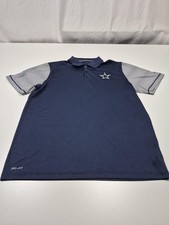 Dallas Cowboys Shirt Mens XL Blue NFL Football Nike Dri Fit Polo On Field