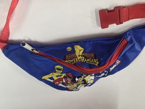 Vintage 1995 Saban Mighty Morphin Power Rangers Blue Red Fanny Pack Bag - Picture 2 of 5