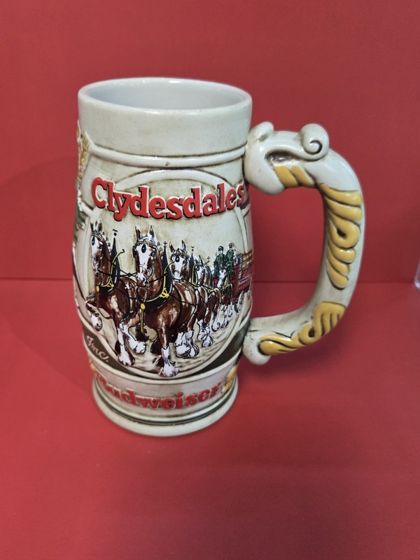 Vintage Budweiser Clydesdales Beer Stein