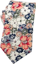 Men's Floral Printed Skinny Cotton Necktie 2.56'' Casual Dress Tie