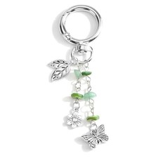 Butterfly Keychain Bohemian Floral Charm for Women Gift Idea Elegant Accessory