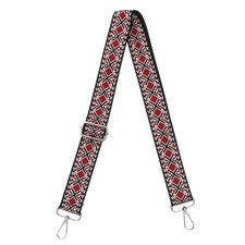 Purse Strap Replacement, Stylish Crossbody Shoulder Strap Red, Silver Buckle 