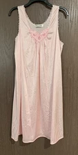 Vtg Vassarette Peignoir Robe & Nightgown Set Women L Pink Tricot 70's 80's