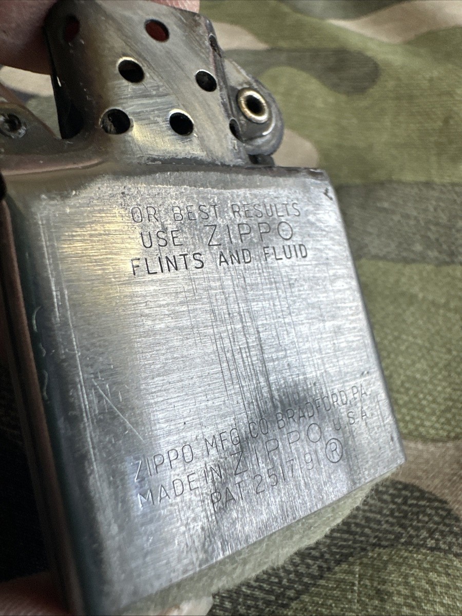 1958 1959 Vintage Zippo Insert - INSERT ONLY - Double Decker Stamp