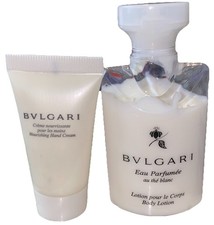 2 Bvlgari Eau Parfum e Au the Blanc white tea Body Hand Lotion 1.3oz New Travel