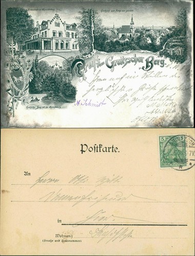 Ansichtskarte Litho AK Groitzsch Litho AK: Stadt, Restaurant 1900