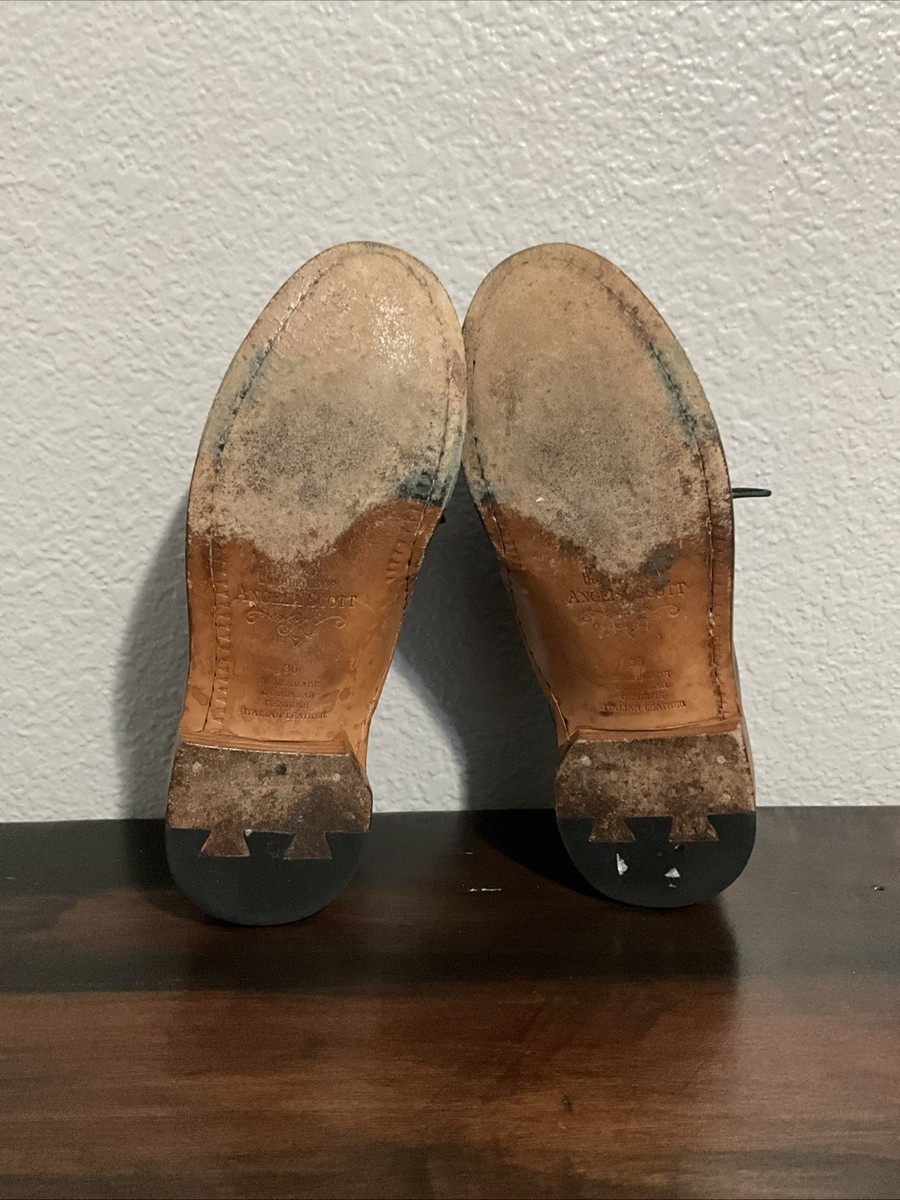 The Office of Angela Scott Mr Smith Oxfords Striped Blue Women's