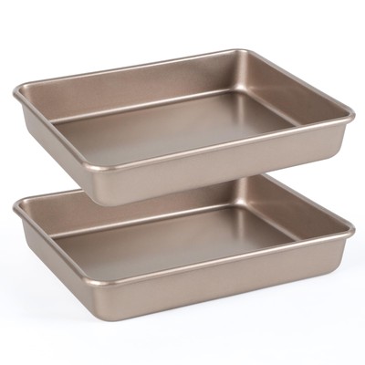 Nonstick Rectangle Cake Pan 9x11 Inch Baking Pan Deep Lasagna Pan