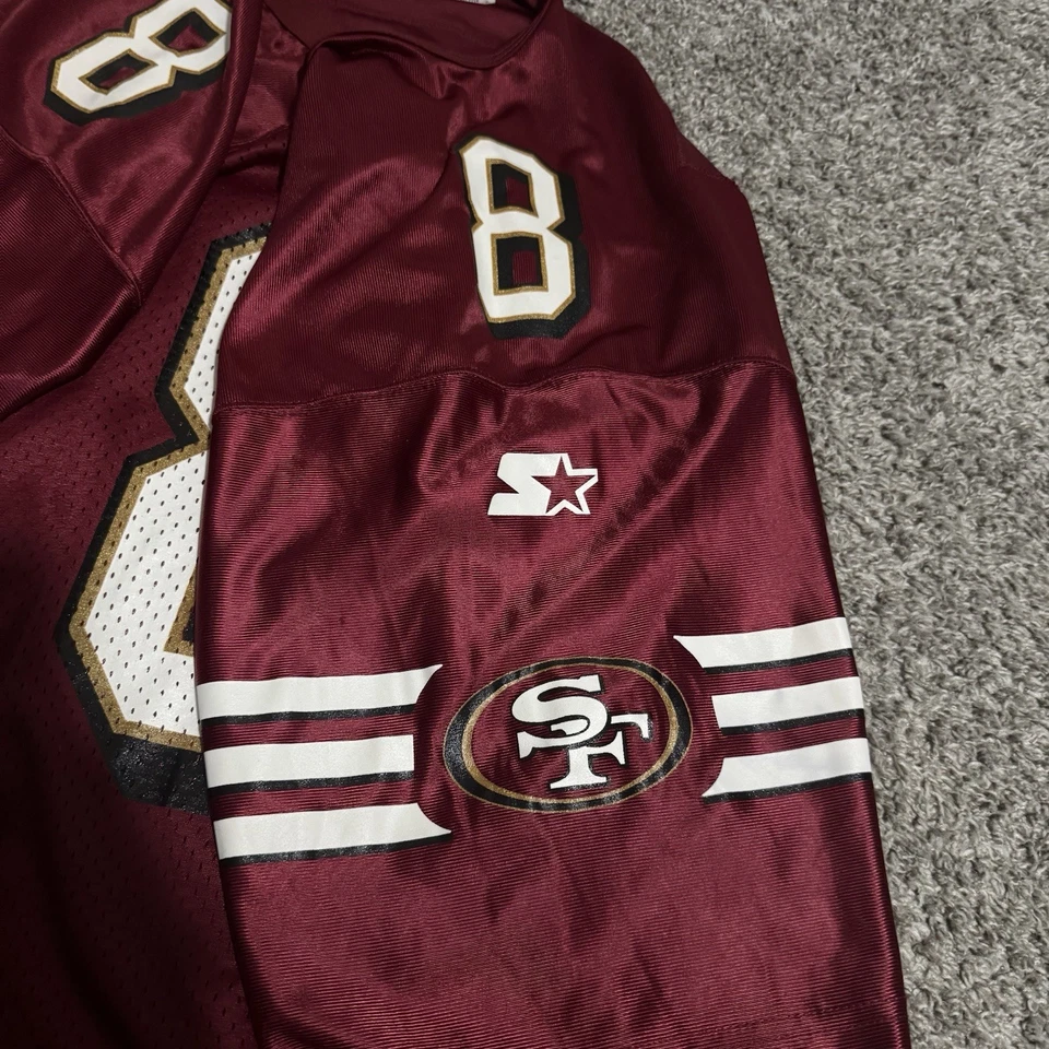 1997 Винтажный стартер SF 49ers Стив Янг #8 футбол Джерси Sz 48/L 90-х NFL - Изображение 4 из 4