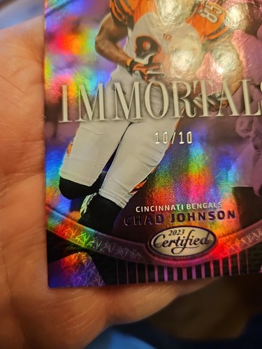 Chad Johnson Purple 10/10 2023 Panini Certified Immortals #3 Cincinnati Bengals - Picture 3 of 6