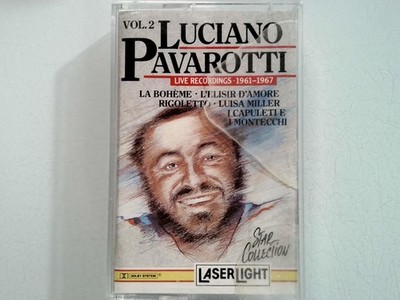 Luciano Pavarotti Vol. 2 Live Recordings 1961-67 Cassette LaserLight Star Coll