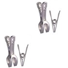 Set of 2 Winddichte Handtuch-clips Wäscheklammern Edelstahl Rostfrei