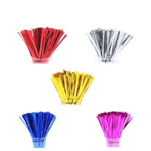 100pcs Bags Wrapping Ties Colorful Bag Ties Parties Decorative Ties