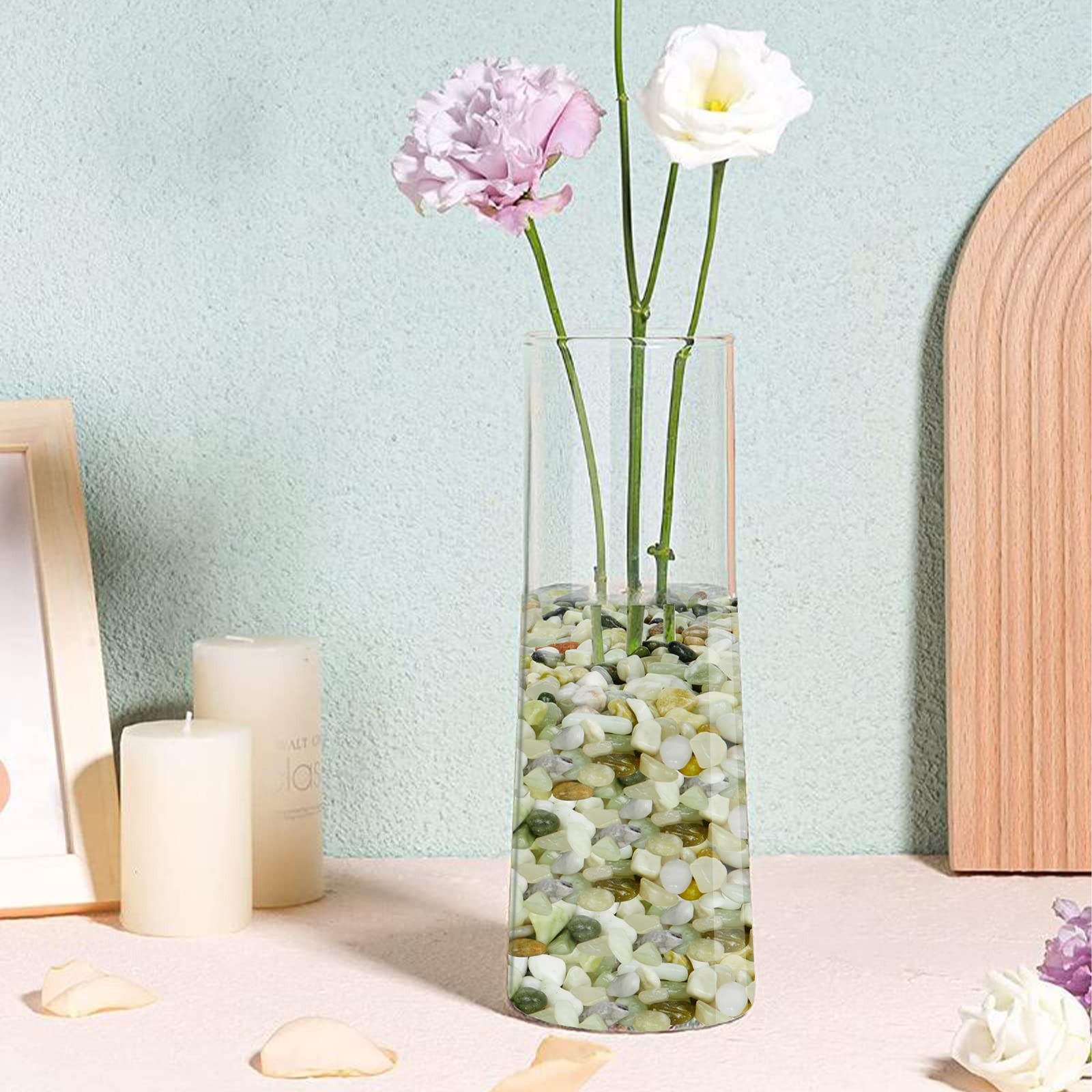 10 Pound Pebbles for Indoor Plants, 3/8 Inch Decorative Pebbles for , Vase, S...