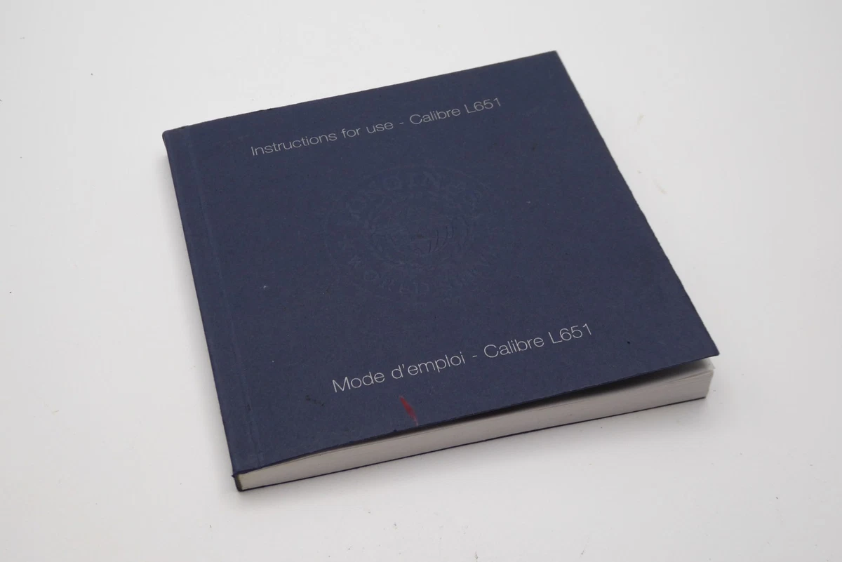Longines instructions for use booklet cal. L651