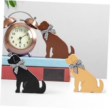 Dog Table Centerpiece Decorations - 3PCS Puppy Wood Tiered Tray Sign Table