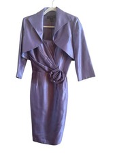 Jessica Howard Purple Satin Jacketed Dress Woman s Size 6 Mother Of Bride Party