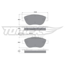 Satz Bremsbeläge Bremsklötze vorne für Alfa Romeo Mito 955 | 24282356