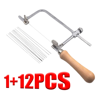 #ad Mini U shaped Saw Jewelry DIY Tool Jewelers Saw Bow Saw Frame With 12 Blades $9.90