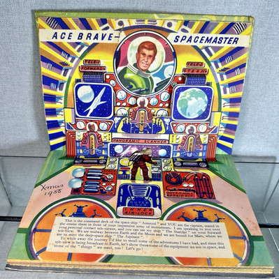 Ron Turner Dalek Artist 1955 Into Space With Ace Brave! Space-Master Pop-Up Book
