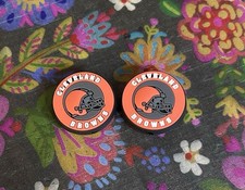 2 Piece CLEVELAND Football Team Silicone Focal Beads DIY Jewelry Pens 