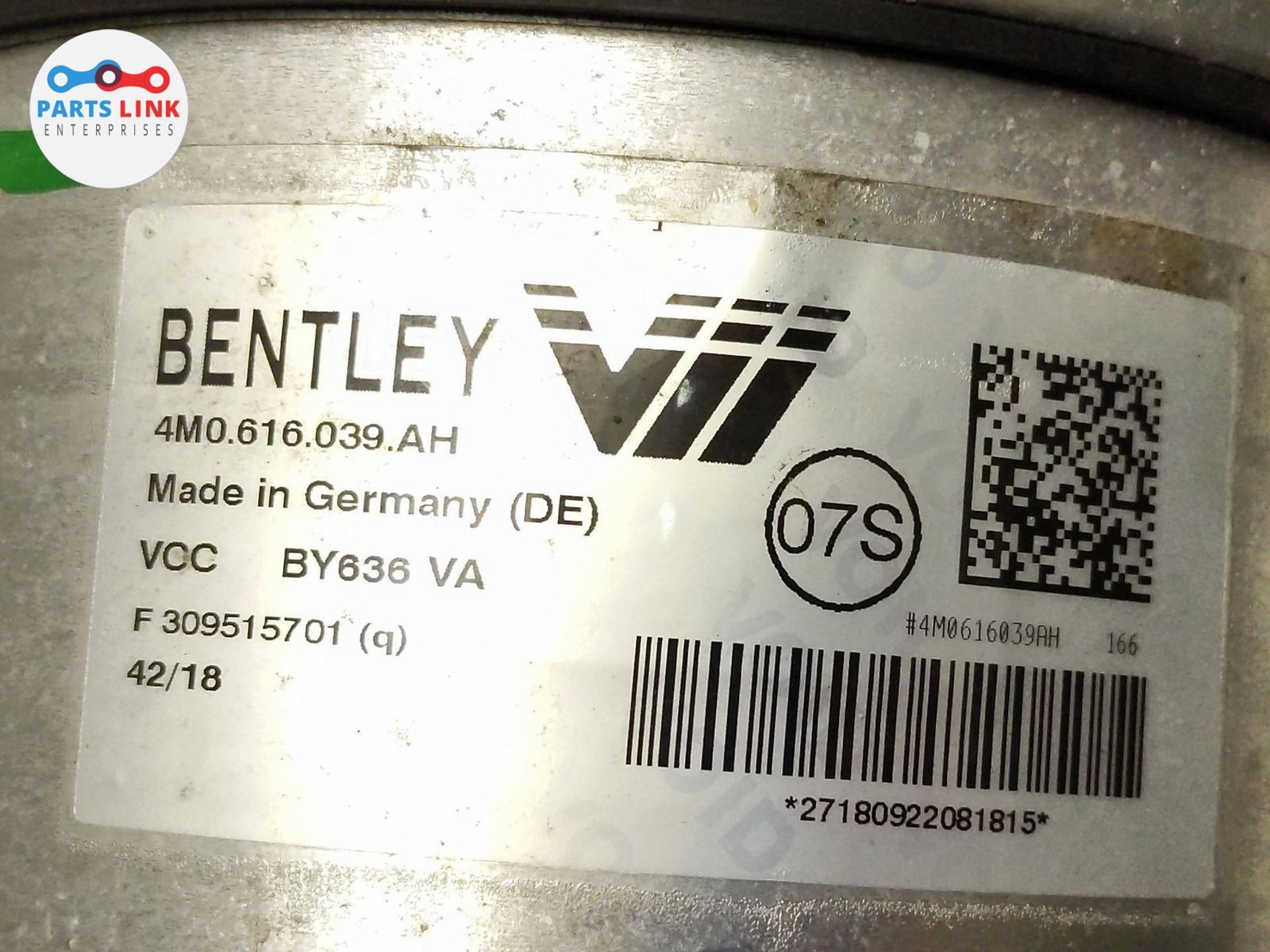 2016-20 BENTLEY BENTAYGA FRONT LEFT STRUT SHOCK AIR ABSORBER ASSEMBLY FOR PARTS