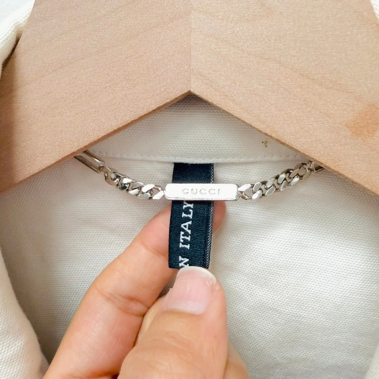 Giacca biker Gucci vintage bianca donna taglia 44