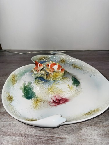 Franz Collection Porcelain By the Sea Centerpiece Platter Tealight Dish - Picture 2 of 6