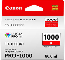 Canon PFI-1000 Genuine Red Ink Tank, Compatible with Imageprograf PRO-1000 Print