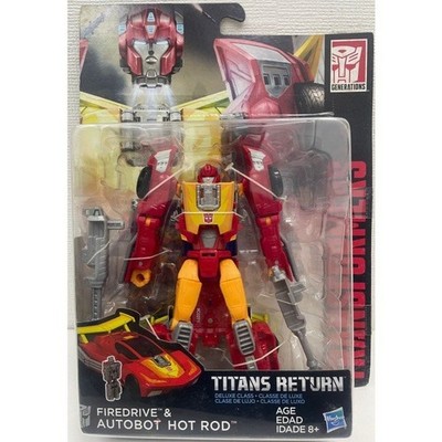 Hasbro Transformers Titans Return Firedrive and Hot Rod Figure New