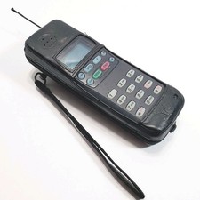 Vintage Cellular Phone AT T 3810 THA-95B Zippered Black Leather Case