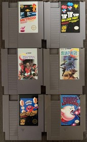 NES Game Lot (24) Authentic & Tested &ndash; Mario Bros, Contra, Kirby, Clu Clu Land