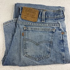 Levi  s 550 Men  s 32x33 Orange Tab USA Made VTG 80s 90s Light Wash